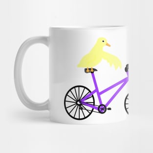 Duck On A Purple Bicycle Mug